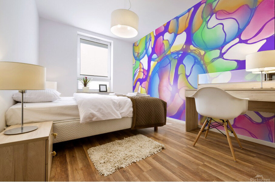 Neon Bubblegum Mural print